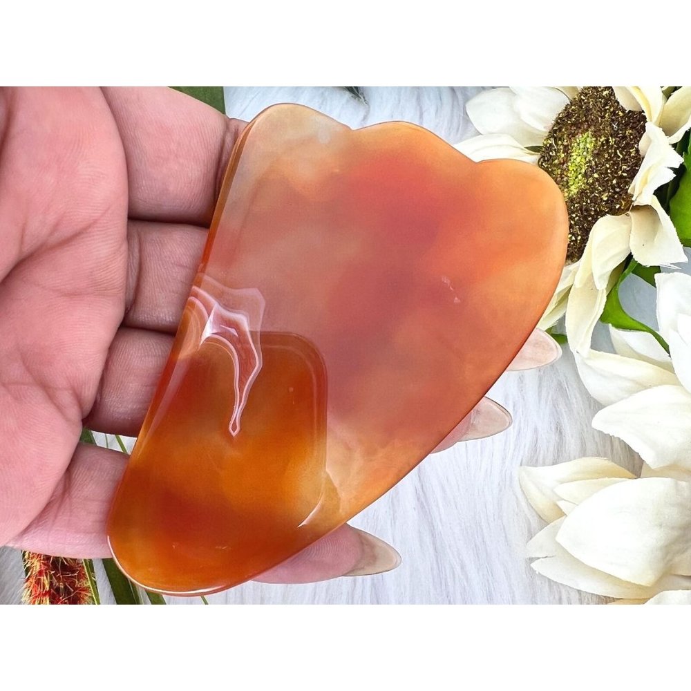 Carnelian Gua Sha - Carnelian Face Massager -High Quality Carnelian Facial